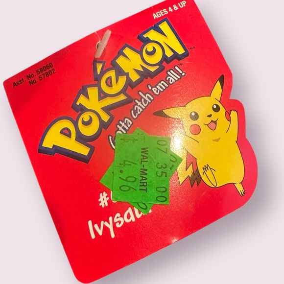 Pokemon Ivysaur Collectible Tag with Red and Yellow - Picture 4 of 11